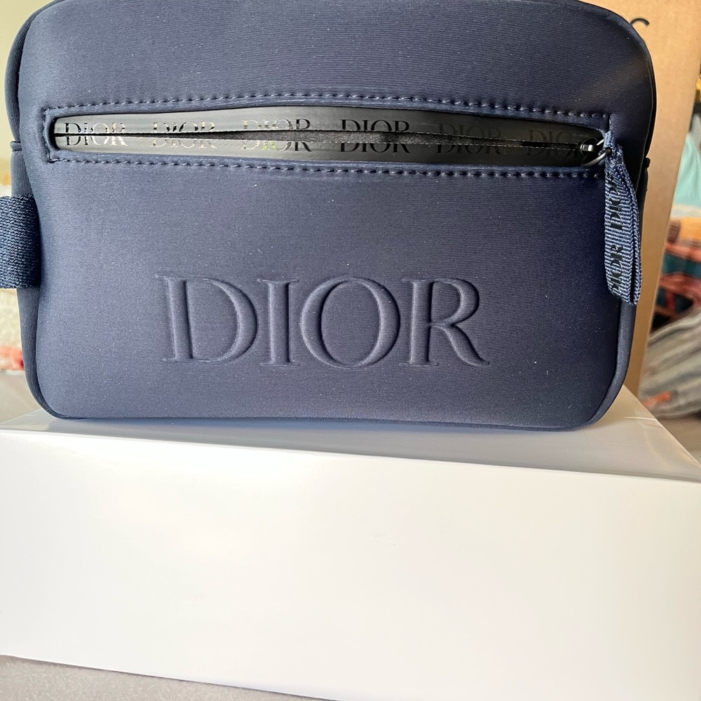 Dior Men's Deep Blue Toiletry Bag